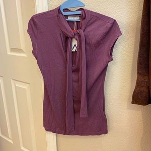 Martin & Osa Tie-Neck T in Maroon-Size S- -NWT!